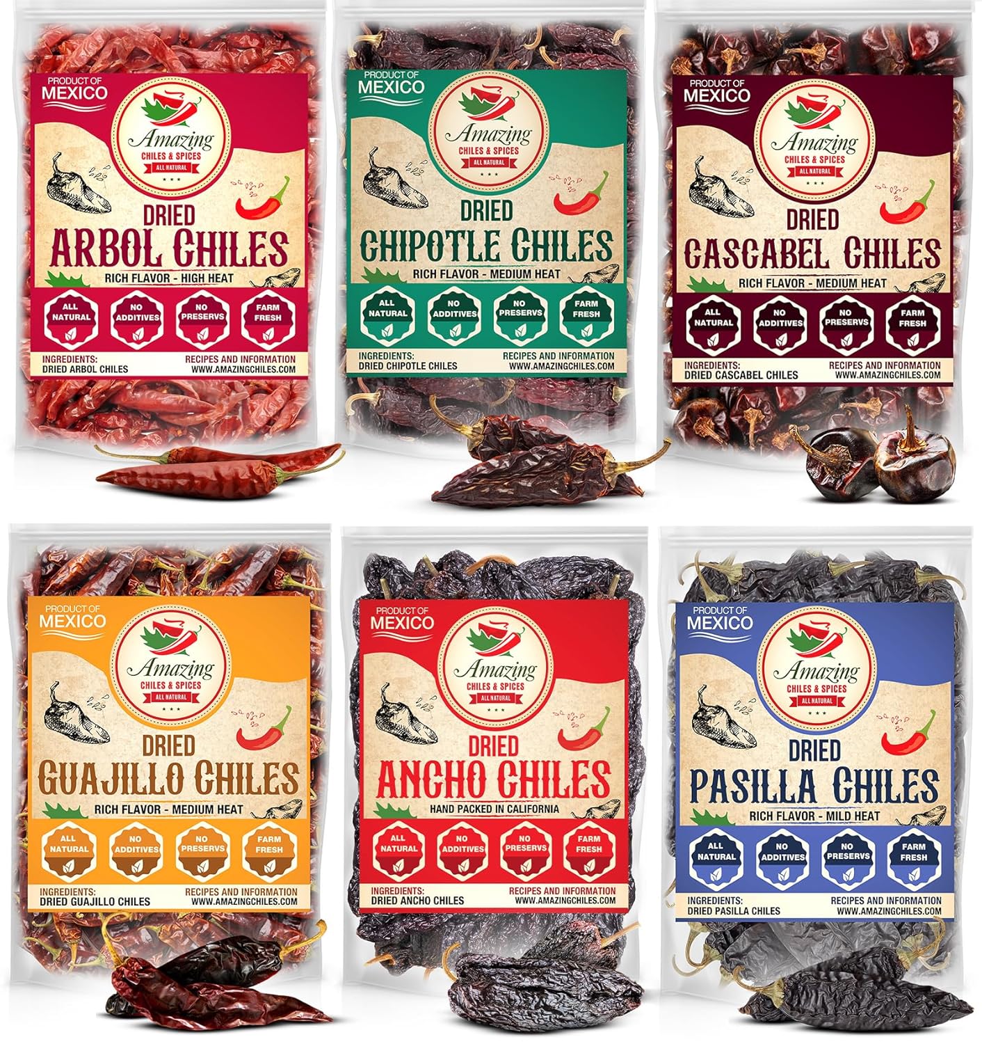 Dried chili peppers on Amazon